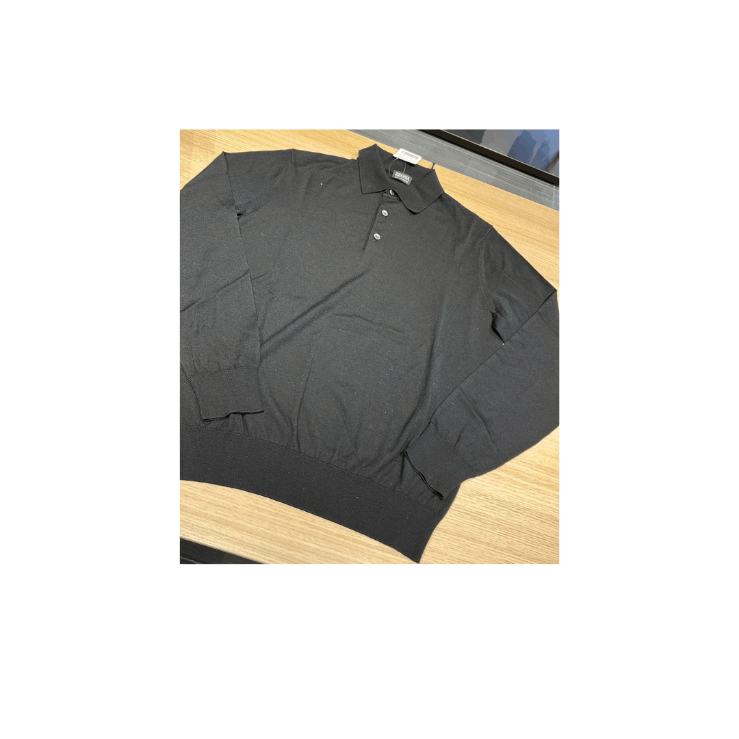 Ermenegildo Zegna o1s1rm0225 RUDM0 Polo Shirt in Black Size US M / EU 48-50 / 2 - 1 Preview