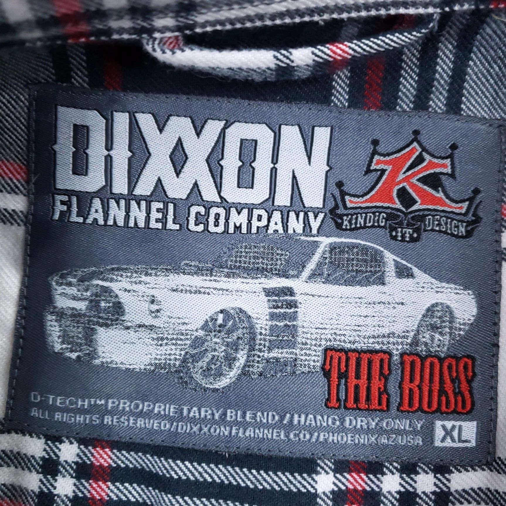 Vintage Dixxon Flannel The Boss Shirt XL Womens Black Gray Red Plaid Kindig Design Size XL / US 12-14 / IT 48-50 - 6 Thumbnail