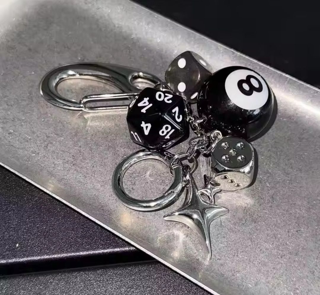 Japanese Brand Dice Billiards HipHop Keychain Carabiner Set Size ONE SIZE - 2 Thumbnail