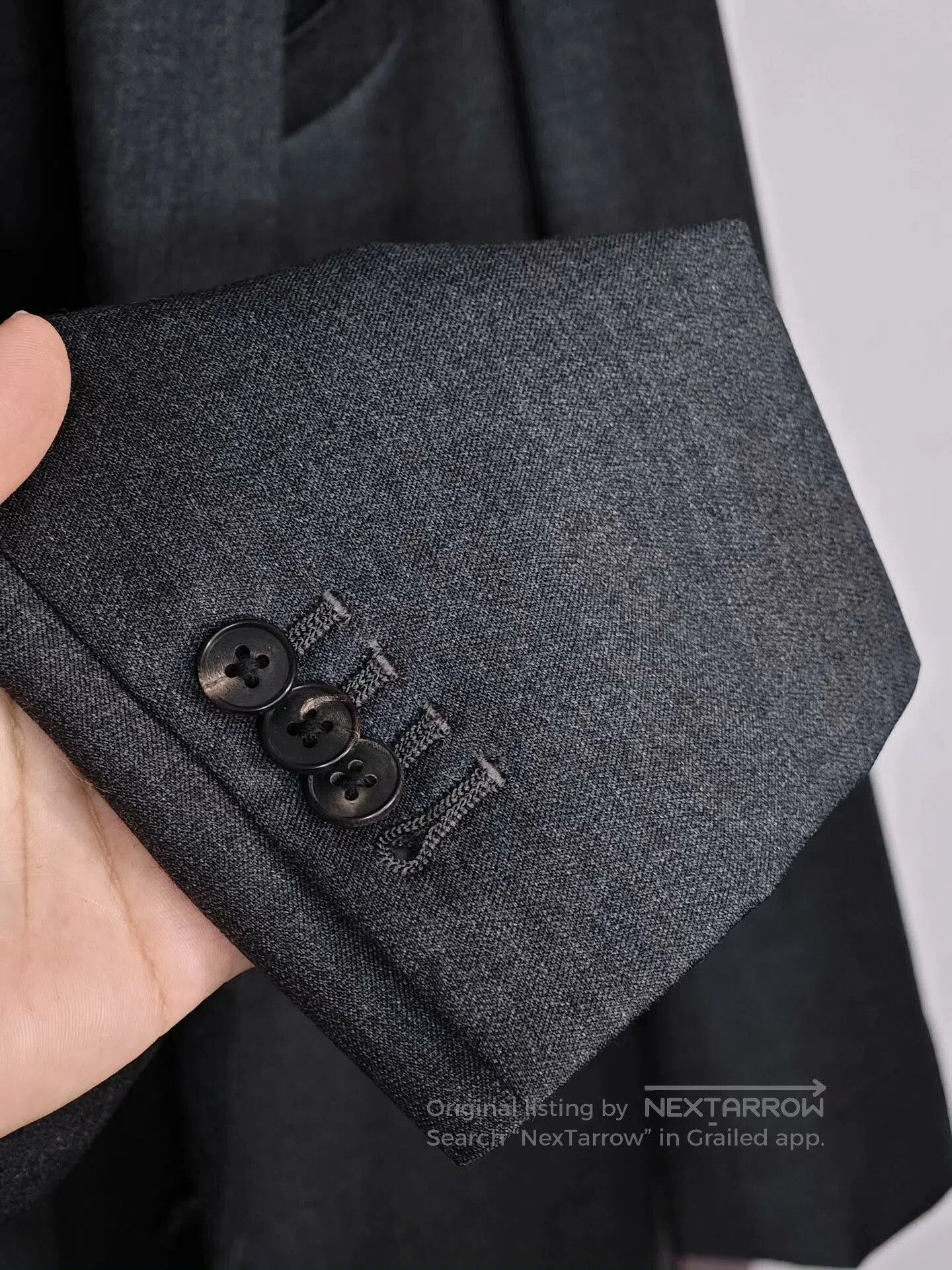 Japanese Brand Custom Italian Gray Wool Blazer. Size US S / EU 44-46 / 1 - 4 Thumbnail