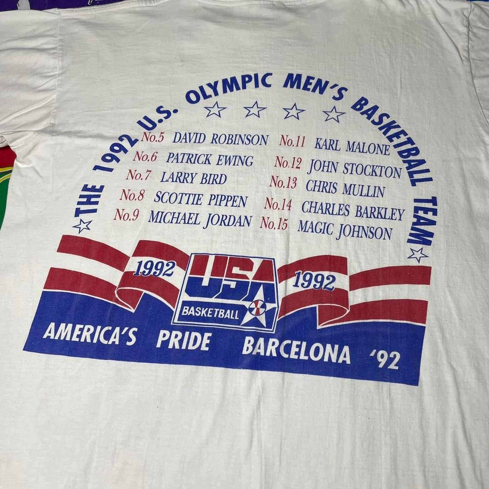 NBA × Vintage Vintage 1992 NBA Olympics Dream Team Basketball Rare Tee Size US XL / EU 56 / 4 - 4 Thumbnail