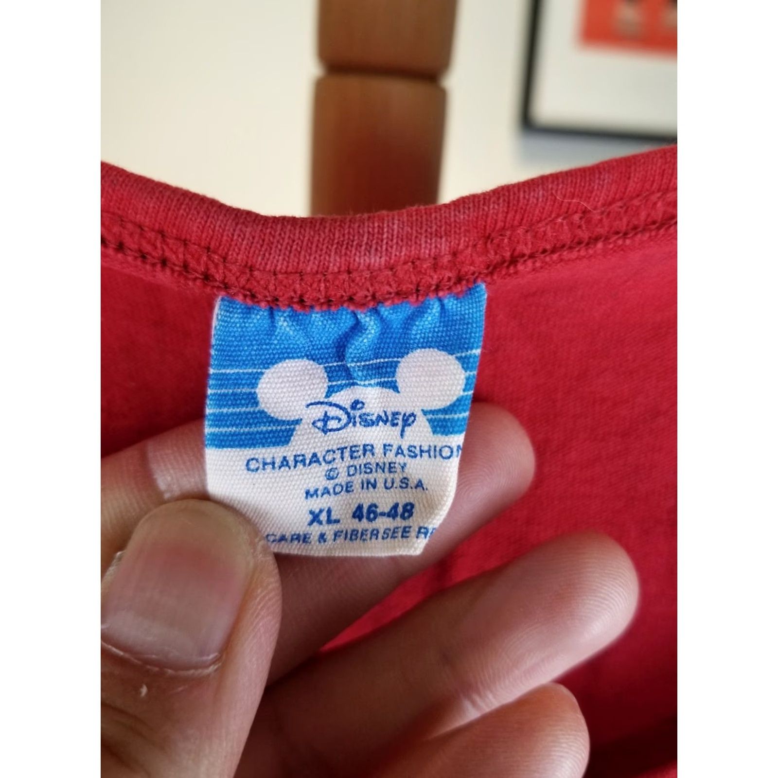 Disney VINTAGE 90' MICKEY MOUSE DISNEY RED COTTON TANK TOP SZ MEN'S XLARGE Size US XL / EU 56 / 4 - 4 Thumbnail