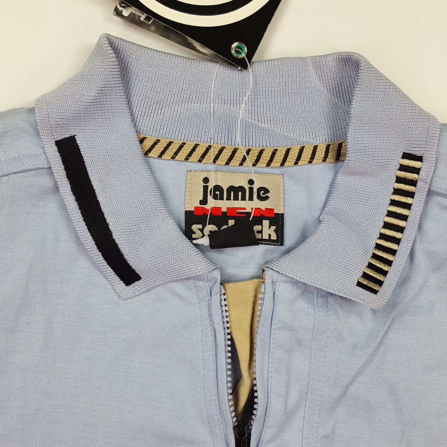 Vintage VINTAGE Jamie Sadock Polo Shirt Men Large Short Sleeve Zip Collared Pocket Blue 90s Preppy PGA Sports Golf Tennis Casual Size US L / EU 52-54 / 3 - 4 Thumbnail
