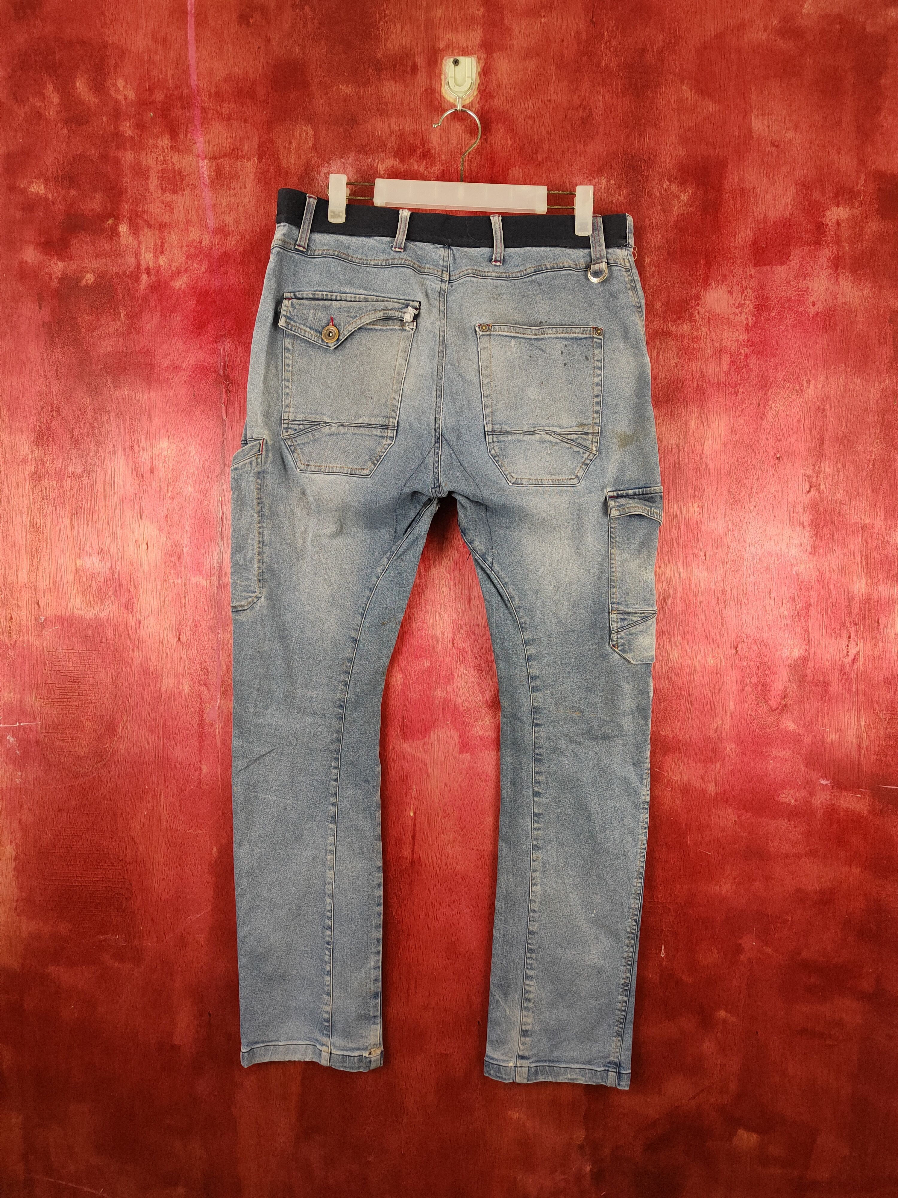Japanese Brand FieldCore Blue Faded Distressed Ripped Jeans #S2018 Size US 33 - 8 Thumbnail