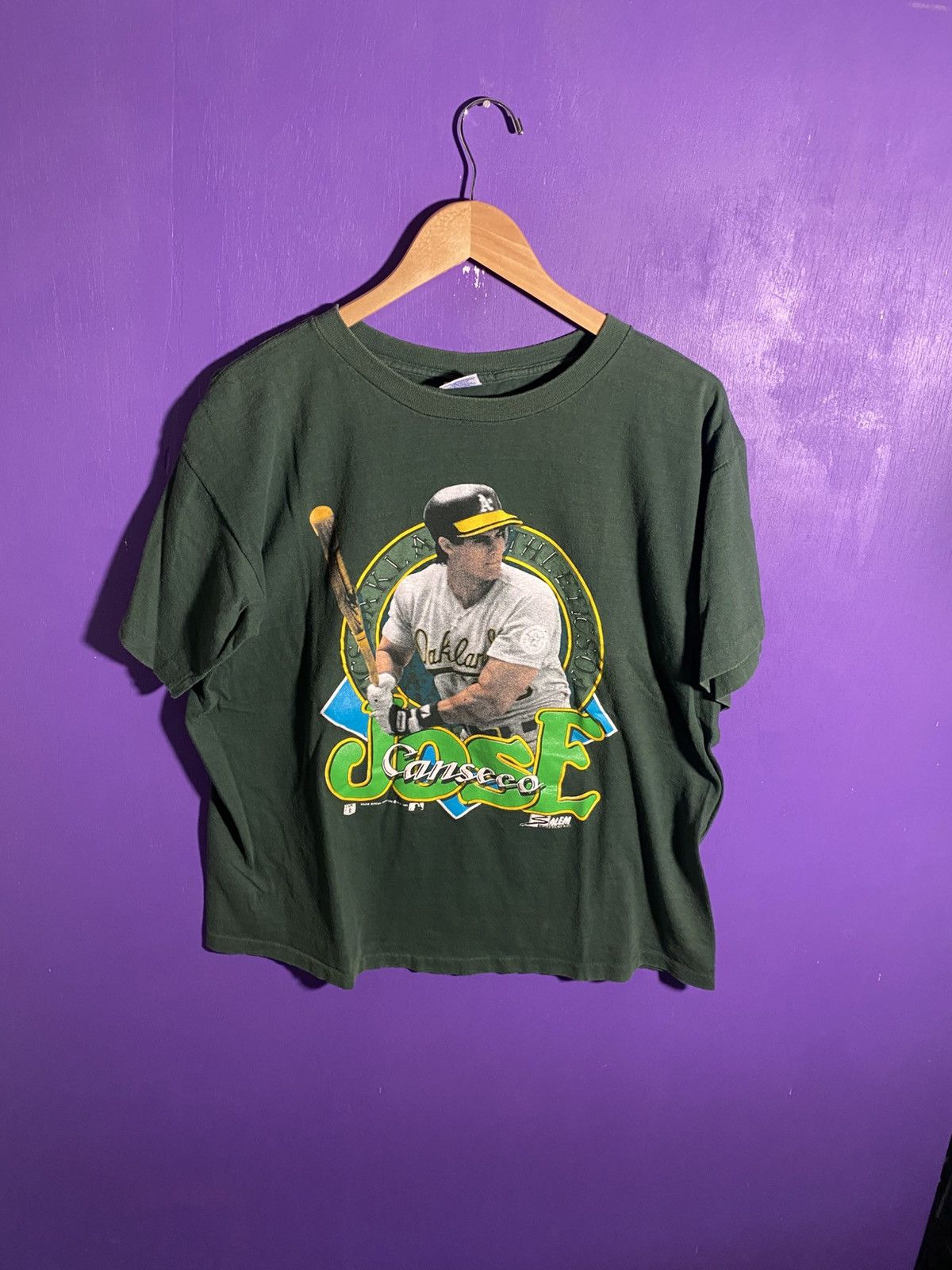 Vintage Vintage 1990 Salem Oakland A’s Jose Canseco t-shirt Size US L / EU 52-54 / 3 - 1 Thumbnail