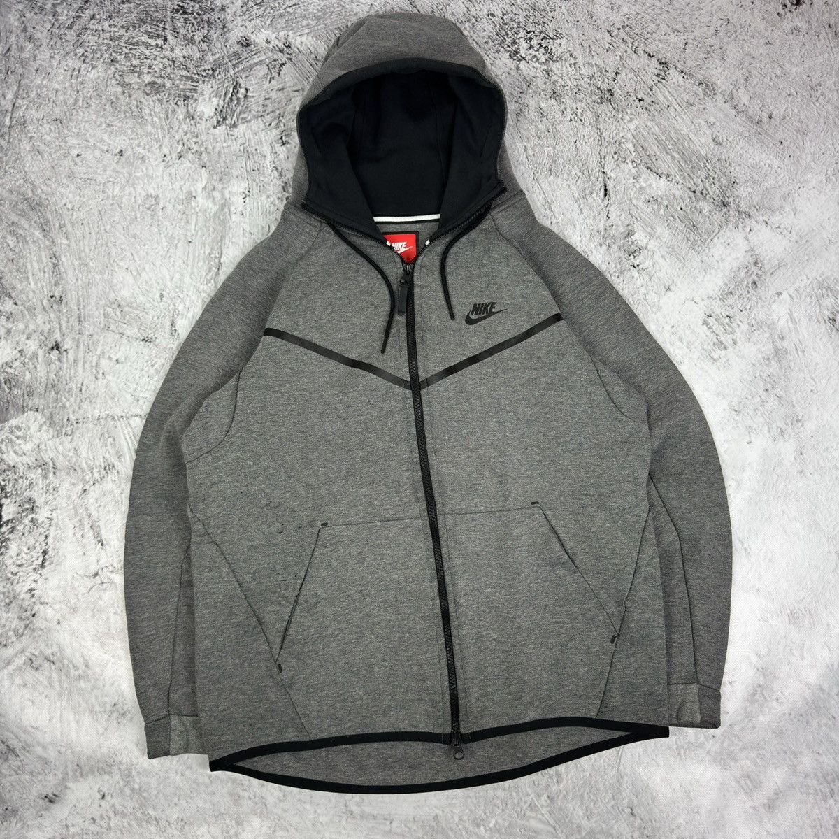 Nike Nike Tech Fleece Windrunner Men Heather Gray Cotton Hoodie M Size US M / EU 48-50 / 2 - 1 Thumbnail