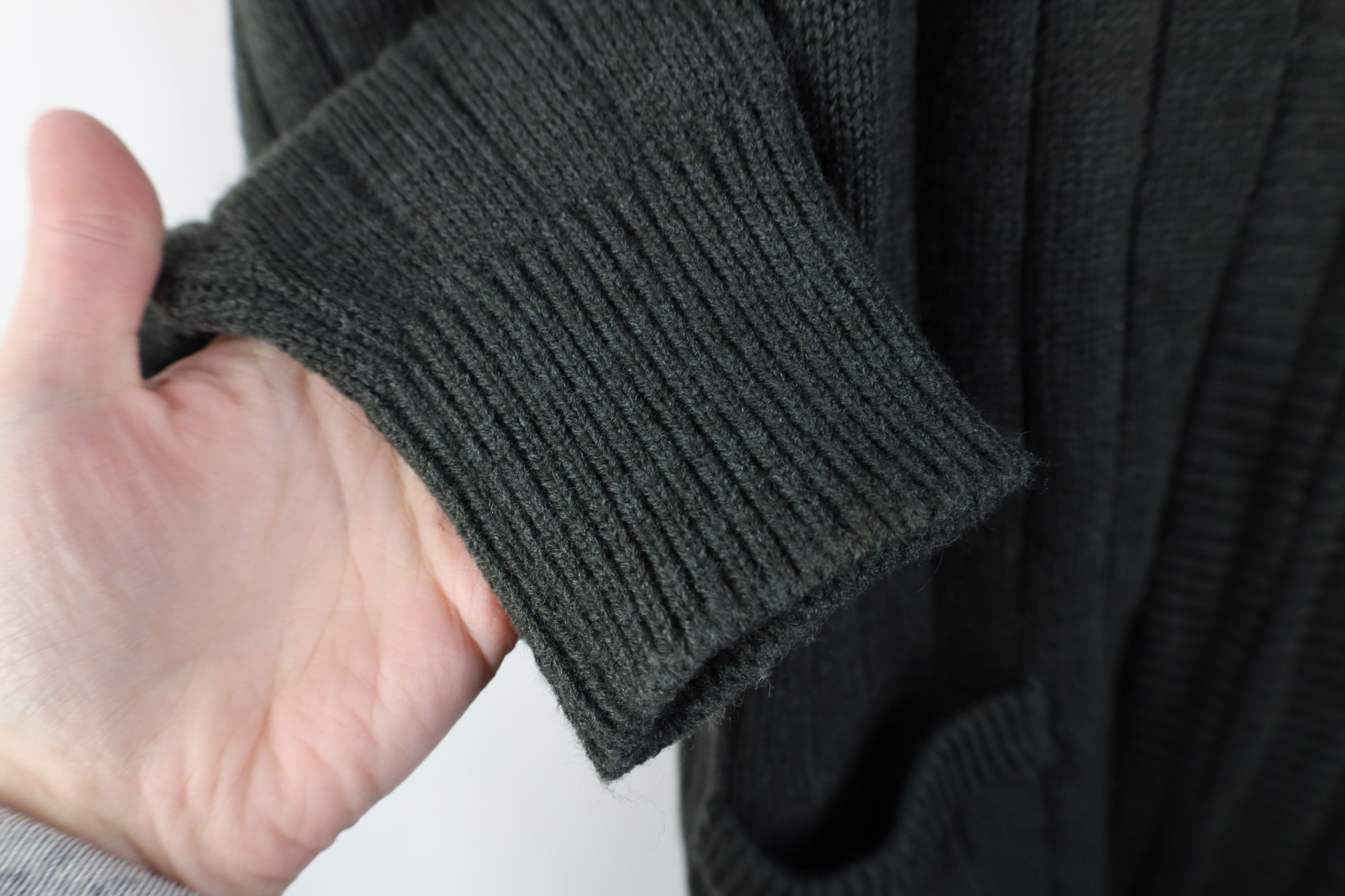 Vintage Vintage 90s Streetwear Ribbed Knit Full Zip Cardigan Sweater Size US XL / EU 56 / 4 - 5 Thumbnail