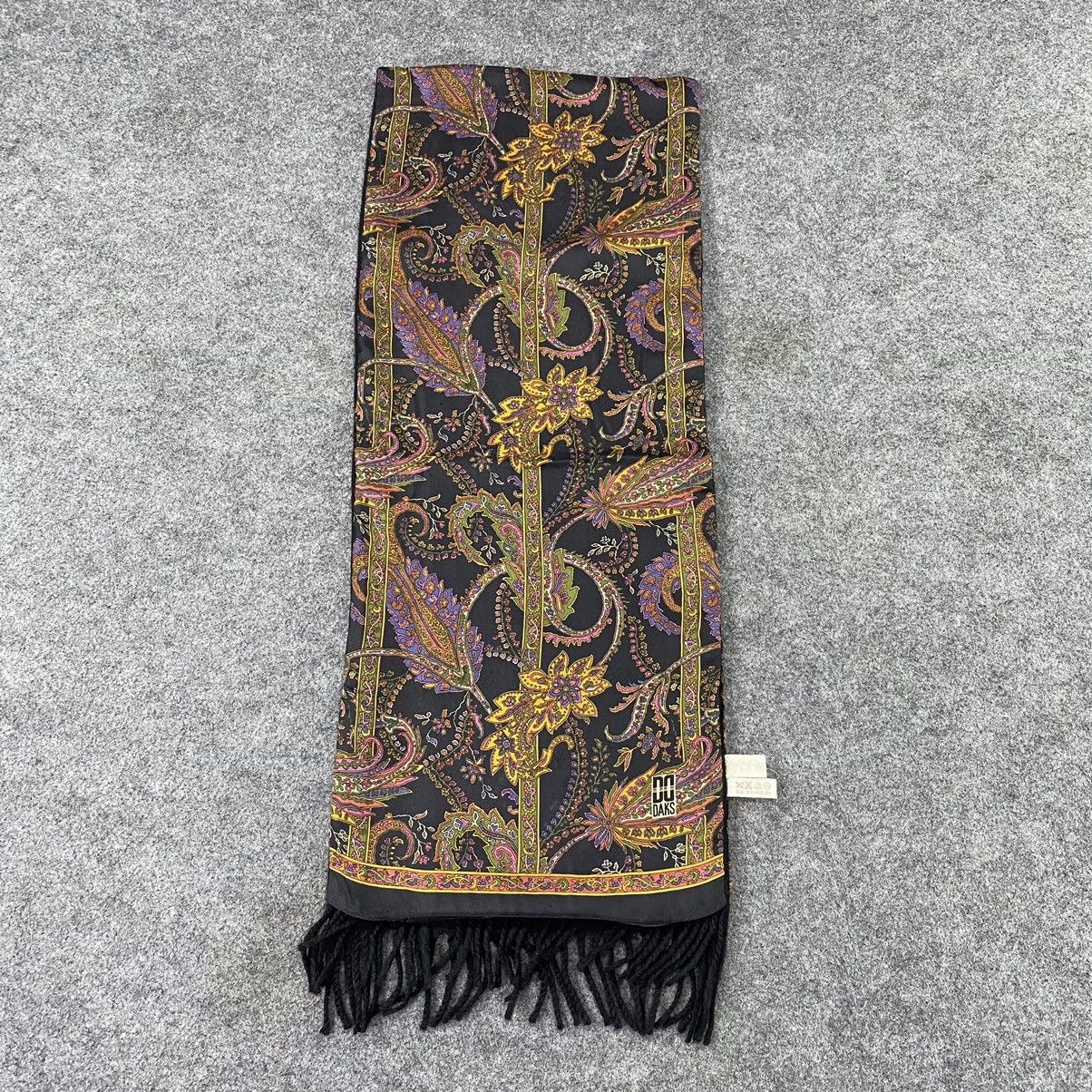 DAKS Daks London Floral Silk Scarf / Muffler / Neckwear -T1172 Size ONE SIZE - 3 Thumbnail