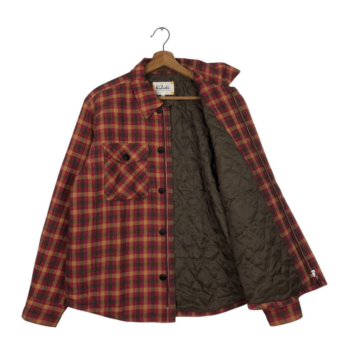 Japanese Brand 📌Vintage Zipper Chore Jacket Kizuku Kazutaka Kato Tartan Size US M / EU 48-50 / 2 - 12 Thumbnail