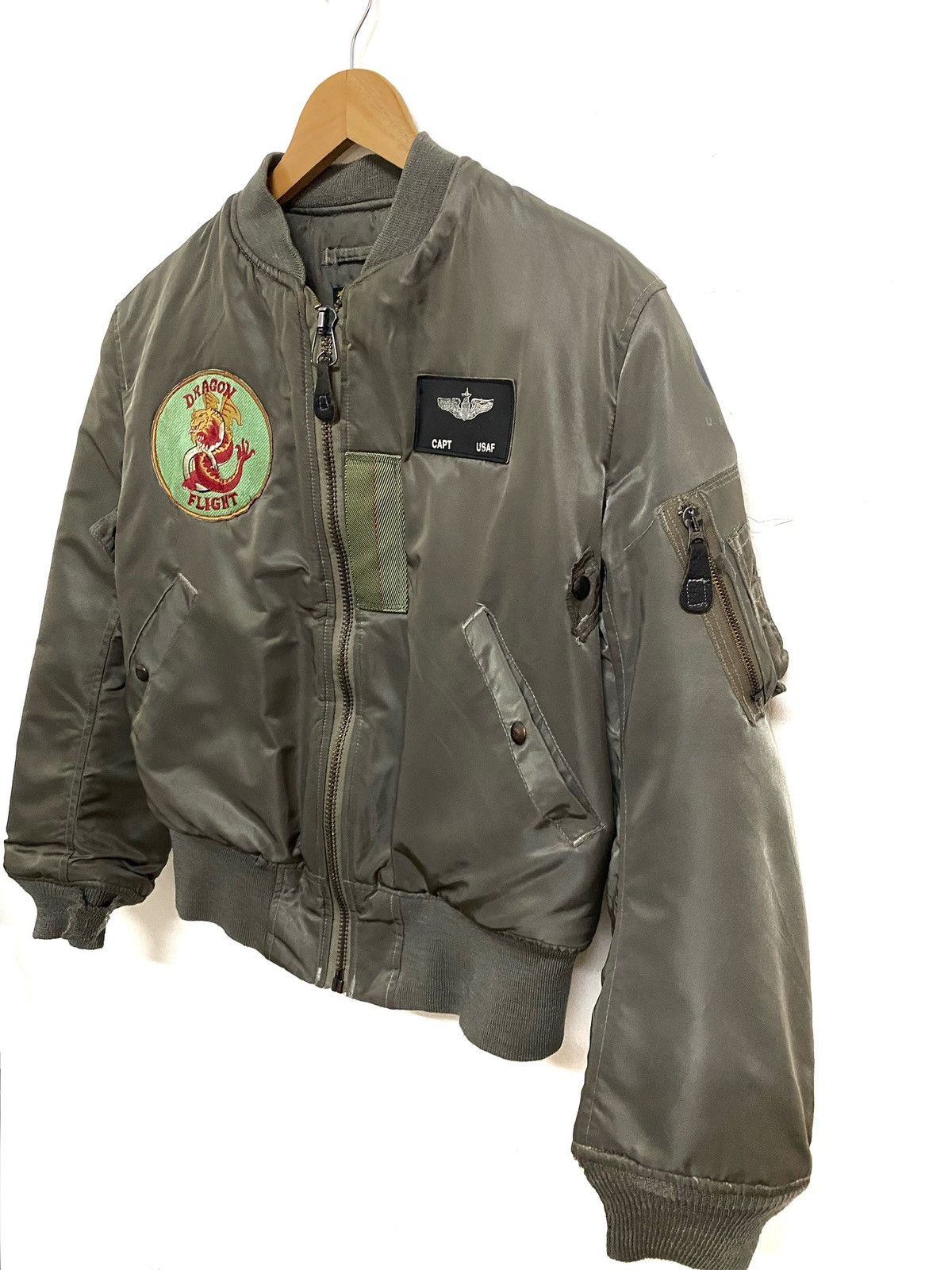Avirex Ma 1 - Vtg Avirex MA-1 Dragon Flight Bomber Jacket USAF Size US S / EU 44-46 / 1 - 6 Thumbnail
