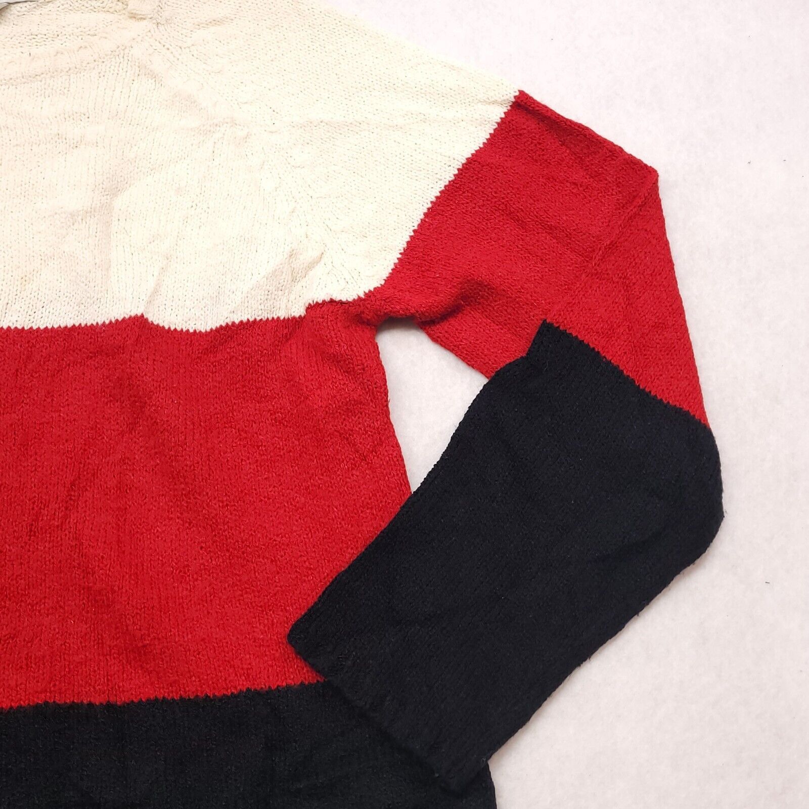 Annex Annex Pullover Cotton Sweater Womens Size L White Red Black Size L / US 10 / IT 46 - 5 Thumbnail