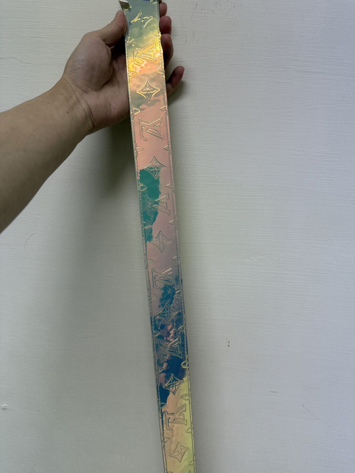 Louis Vuitton Louis Vuitton Virgil Abloh LV Shape Belt Monogram Prism Size 34 - 10 Thumbnail