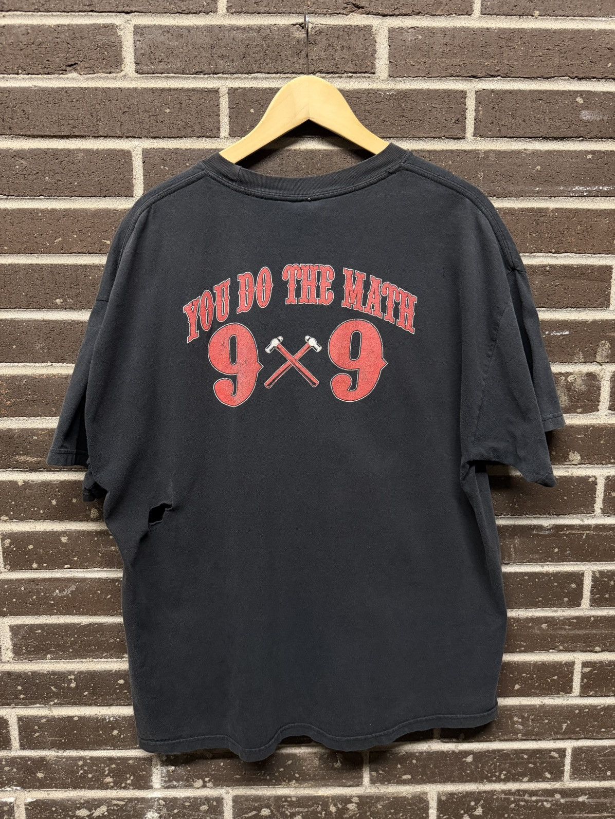Vintage Thrashed Biker Tee (1990’s) Size US XXL / EU 58 / 5 - 3 Thumbnail