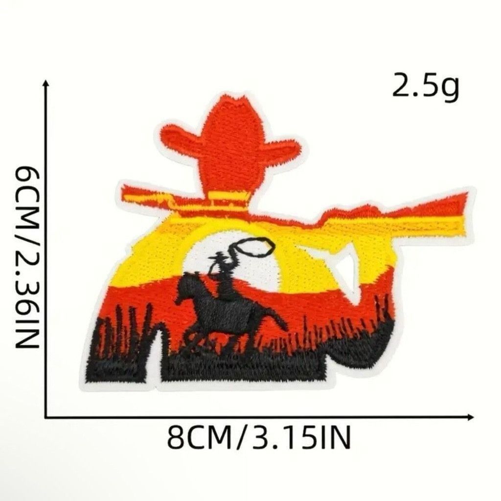 Other 10 Piece Western Cowboy Cowgirl Iron On Embroidered Patches Size ONE SIZE - 6 Thumbnail