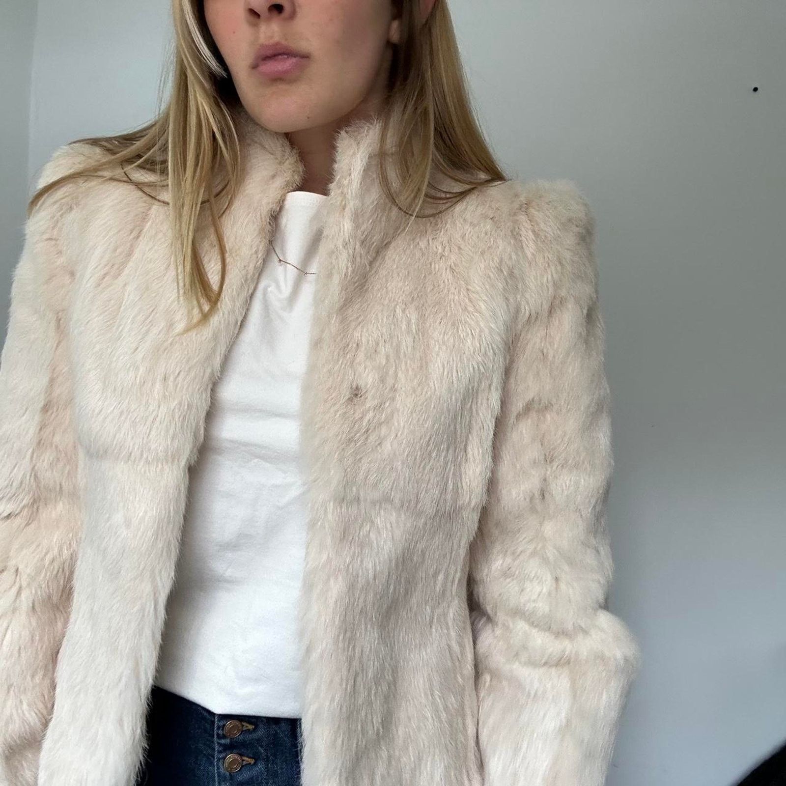 Other Vintage White Fur Coat (S) Size S / US 4 / IT 40 - 6 Thumbnail
