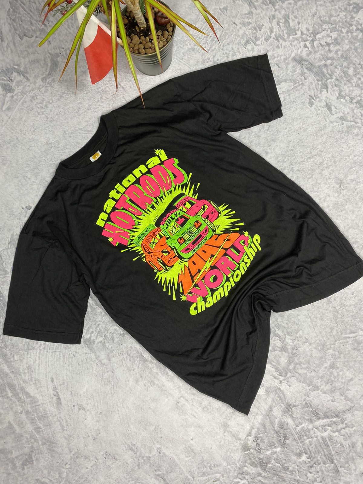 Affliction × Vintage Vintage T-shirt National Hotrods world championship 1995 Size US XL / EU 56 / 4 - 2 Thumbnail