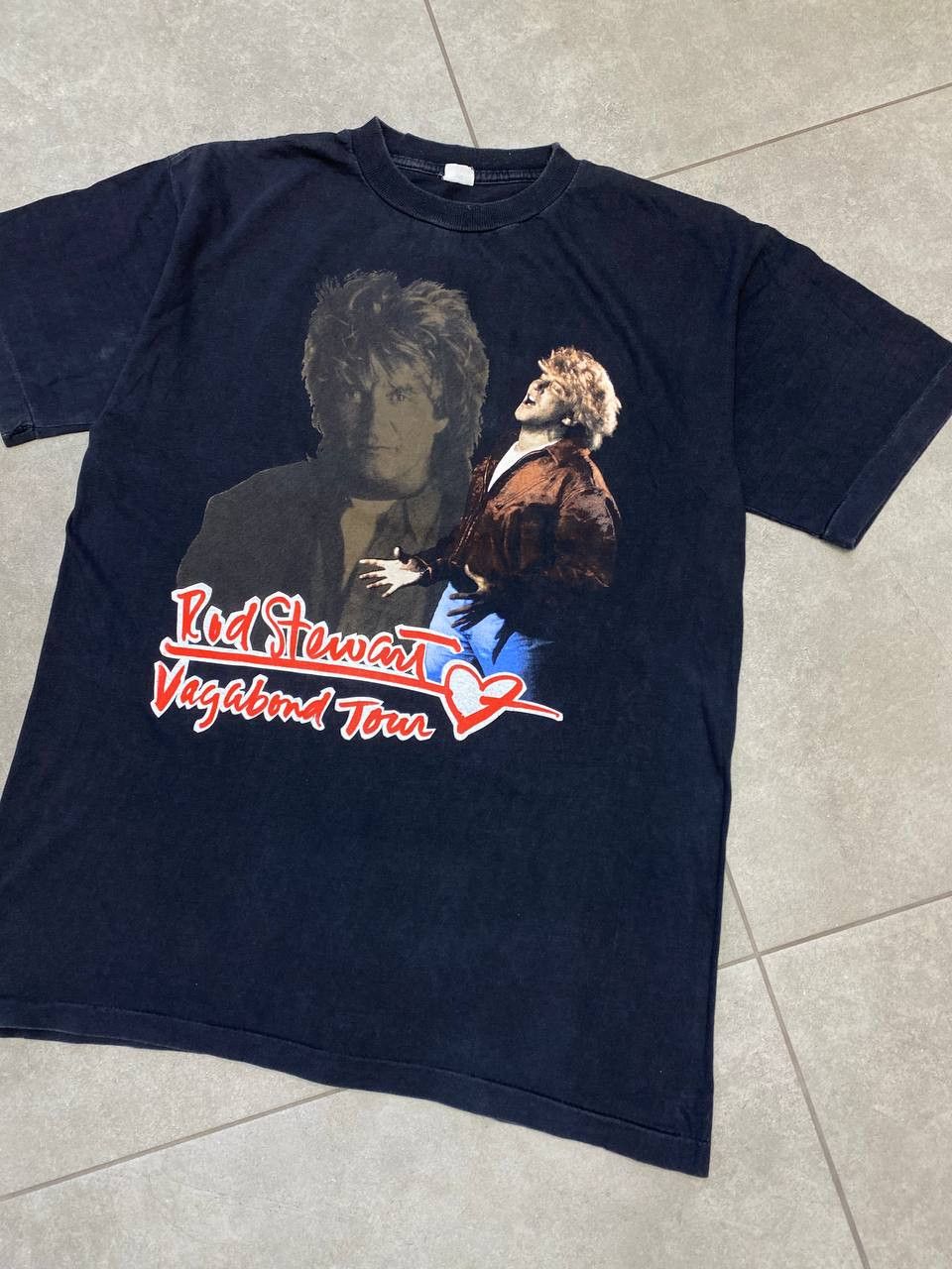 Band Tees Vintage Rod Stewart 90s Vagabond Europe Tour T-Shirt Size US XL / EU 56 / 4 - 4 Thumbnail
