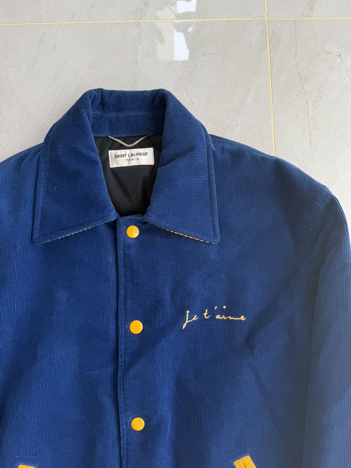 Saint Laurent Paris Saint Laurent Je T'Aime Corduroy Teddy Jacket Sz. 50 Size US M / EU 48-50 / 2 - 5 Thumbnail