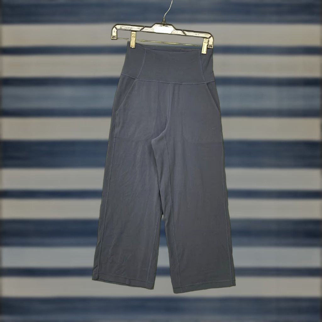 Lululemon Lululemon Align High-Rise Wide Leg Crop Pants Womens 2 23" Blue Athleisure Size 26" / US 2 / IT 38 - 1 Thumbnail