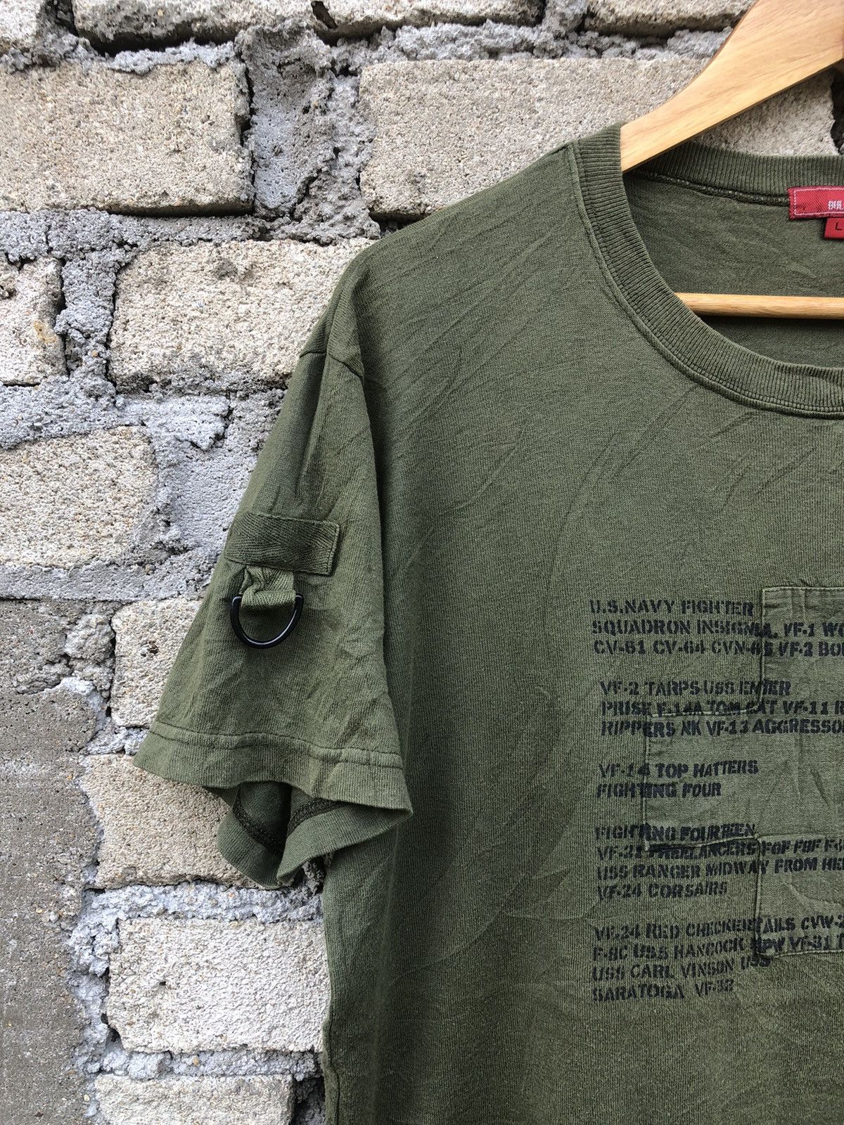 Bullet Noise × Japanese Brand × Vintage Vintage Y2K Bullet Noise Us Navy Fighter Tshirts Size US L / EU 52-54 / 3 - 8 Thumbnail