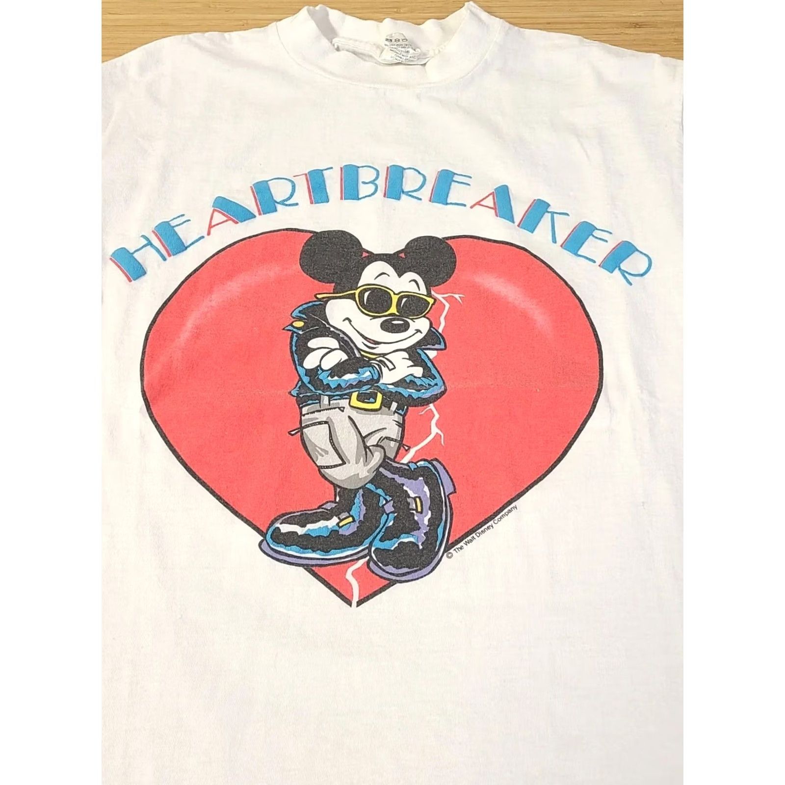 Disney VINTAGE Mickey Mouse Heartbreakers T Shirt Disney Shirt Men White Medium Mickey Mouse Logo 90s Cartoon Size US M / EU 48-50 / 2 - 2 Thumbnail