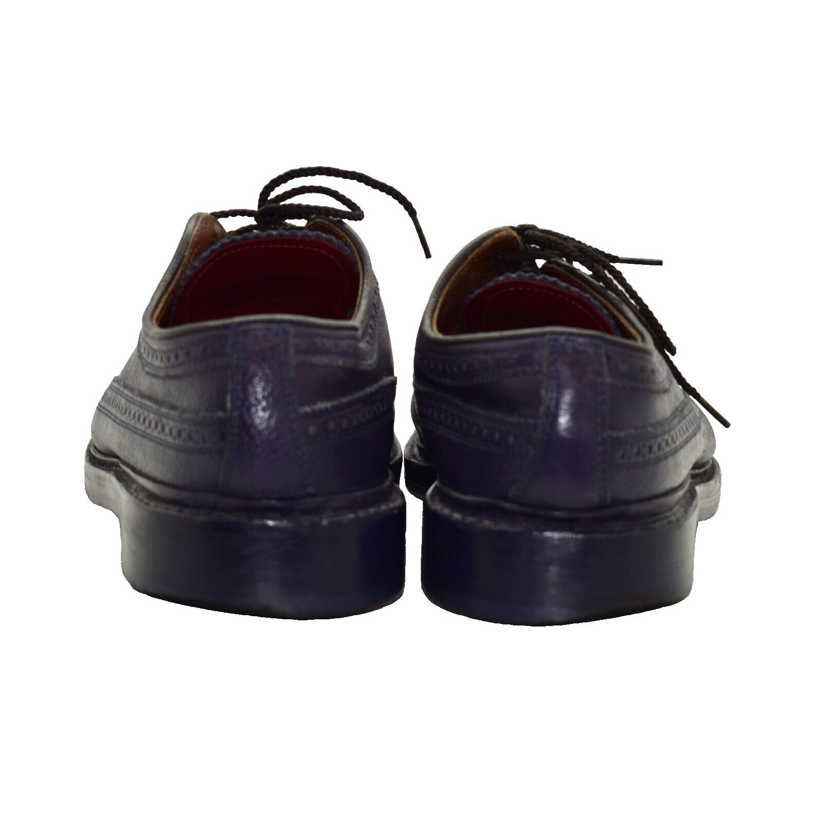 Florsheim FLORSHEIM DUCKIE BROWN Purple Leather Wingtip Shoes Size 8 D Size US 8 / EU 41 - 4 Thumbnail