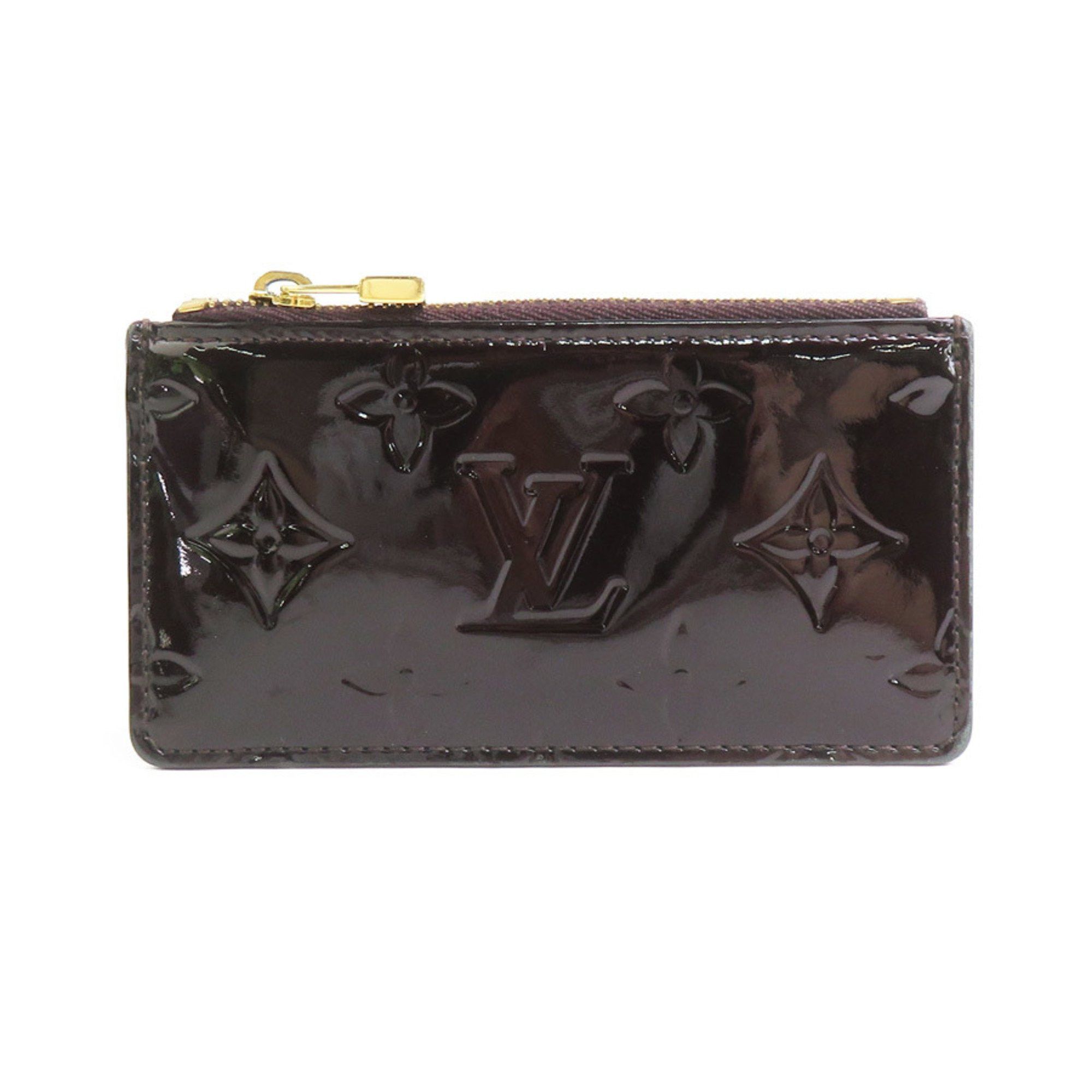 Louis Vuitton Louis Vuitton Key Case Wallet/Coin Monogram Vernis Pochette Cle Patent Leather Amaranth Gold Women's M93518 e60342g Size ONE SIZE - 1 Thumbnail