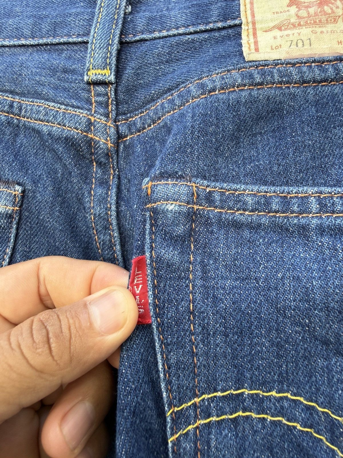 Levi's Vintage Clothing W28x31 vintage LVC 701 redline big E levi’s Size US 28 / EU 44 - 7 Thumbnail