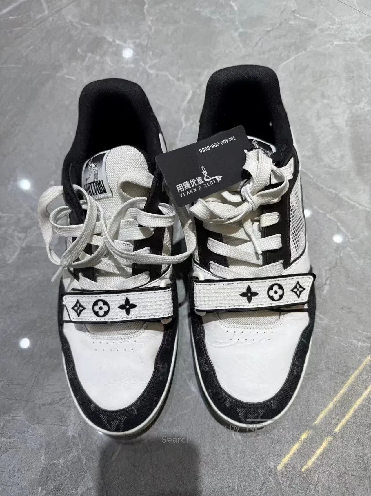 Louis Vuitton louis vuitton trainer low-top sneakers black white. Size US 8 / EU 41 - 9 Thumbnail
