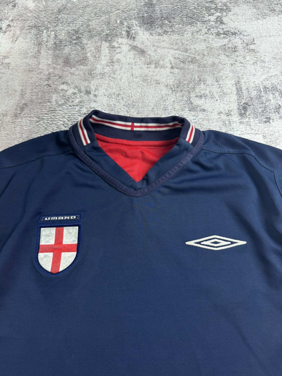 Umbro England 2 in 1 National 2002 2004 Soccer Football Jersey Blockcore T Shirt Tee Size US M / EU 48-50 / 2 - 15 Thumbnail