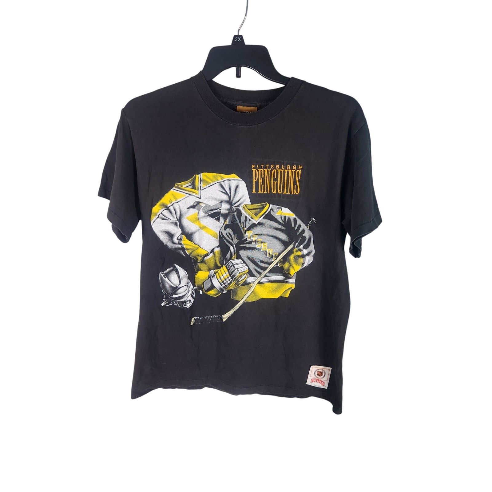Nutmeg Vintage 90s Pittsburgh Penguins Nutmeg T men's medium Size US M / EU 48-50 / 2 - 1 Thumbnail