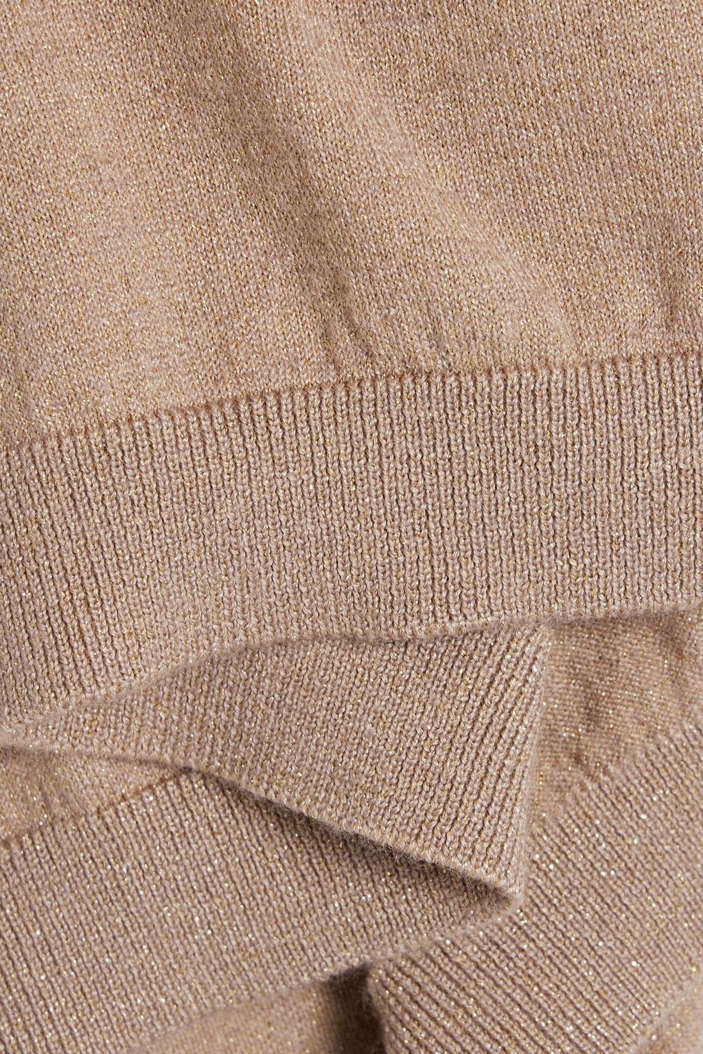 Brunello Cucinelli o1y0825 Cashmere Blend Sweater in Camel Size M / US 6-8 / IT 42-44 - 4 Thumbnail