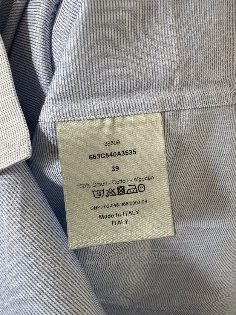 Dior Dior Size39 Small leather brand logo light blue shirt Size US XXS / EU 40 - 5 Thumbnail