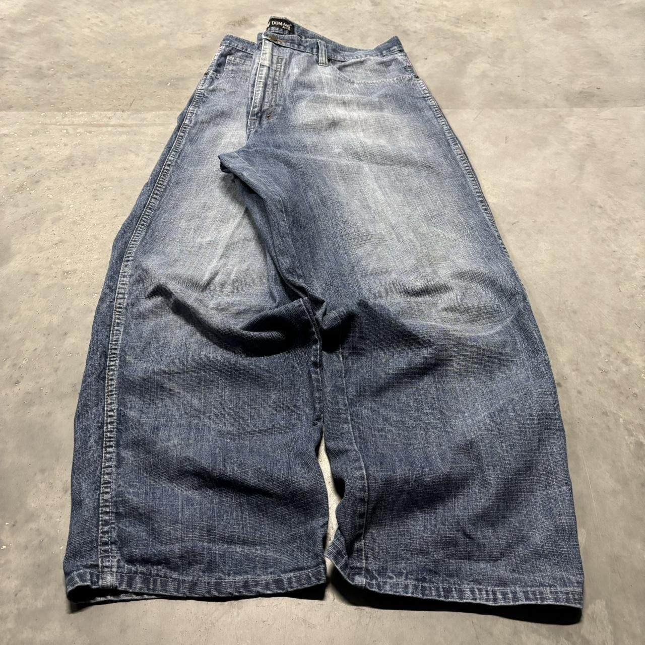 Japanese Brand × Vintage Crazy Vintage Y2K/2000s Baggy Faded Grunge Skater Denim Jeans! Size US 40 / EU 56 - 3 Thumbnail