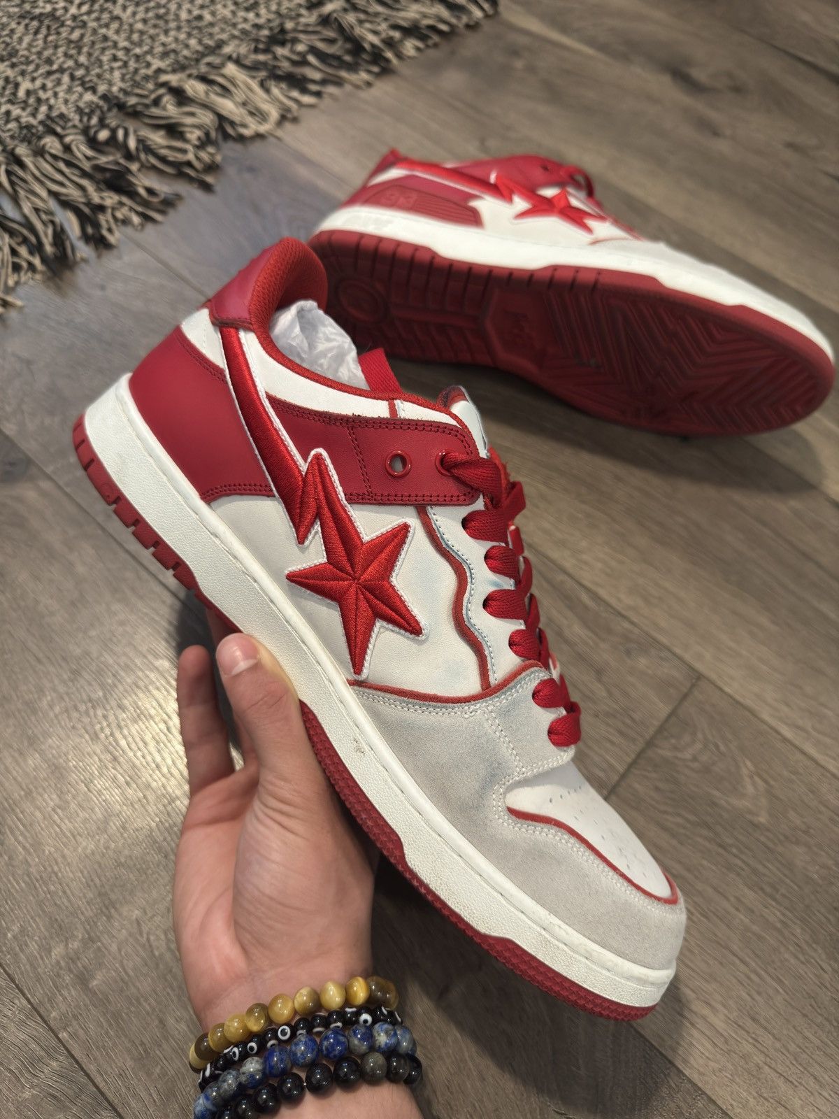 Bape BAPE SKSSTA #5 RED STITCH SUEDE SIZE 12 Size US 12 / EU 45 - 8 Thumbnail