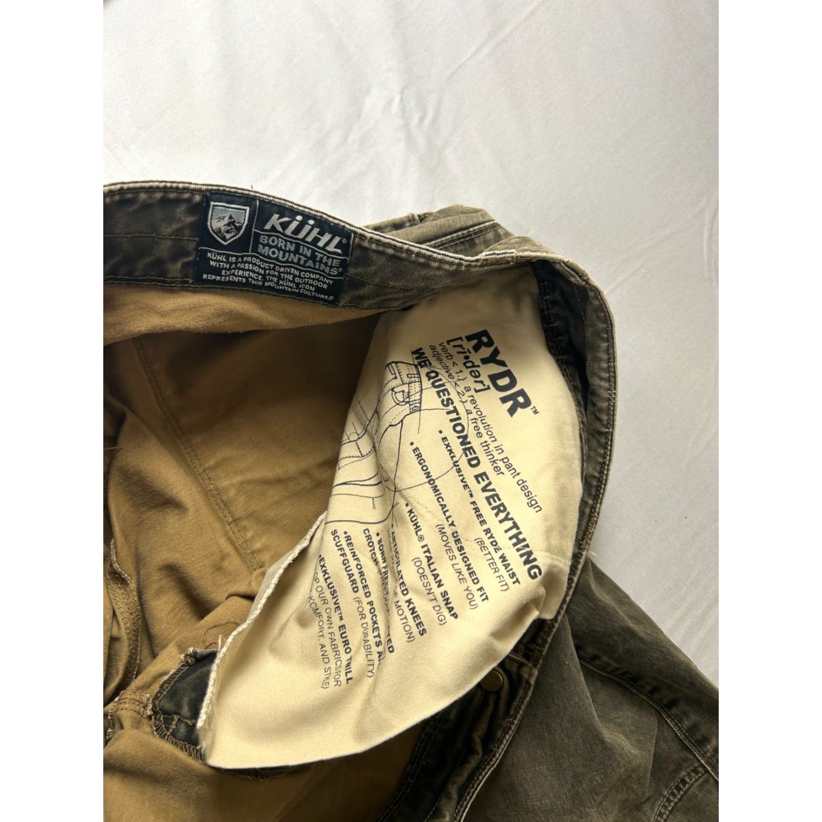Vintage KÜHL Rydr Pants 38X30 Men Green Canvas Outdoor Hiking Cargo 5-Pocket Size US 38 / EU 54 - 4 Thumbnail