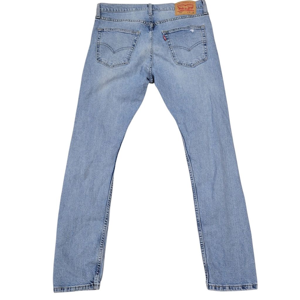 Levi's Levi's 512 Straight Slim Distressed Blue Zip-Fly Cotton Size US 34 / EU 50 - 2 Thumbnail