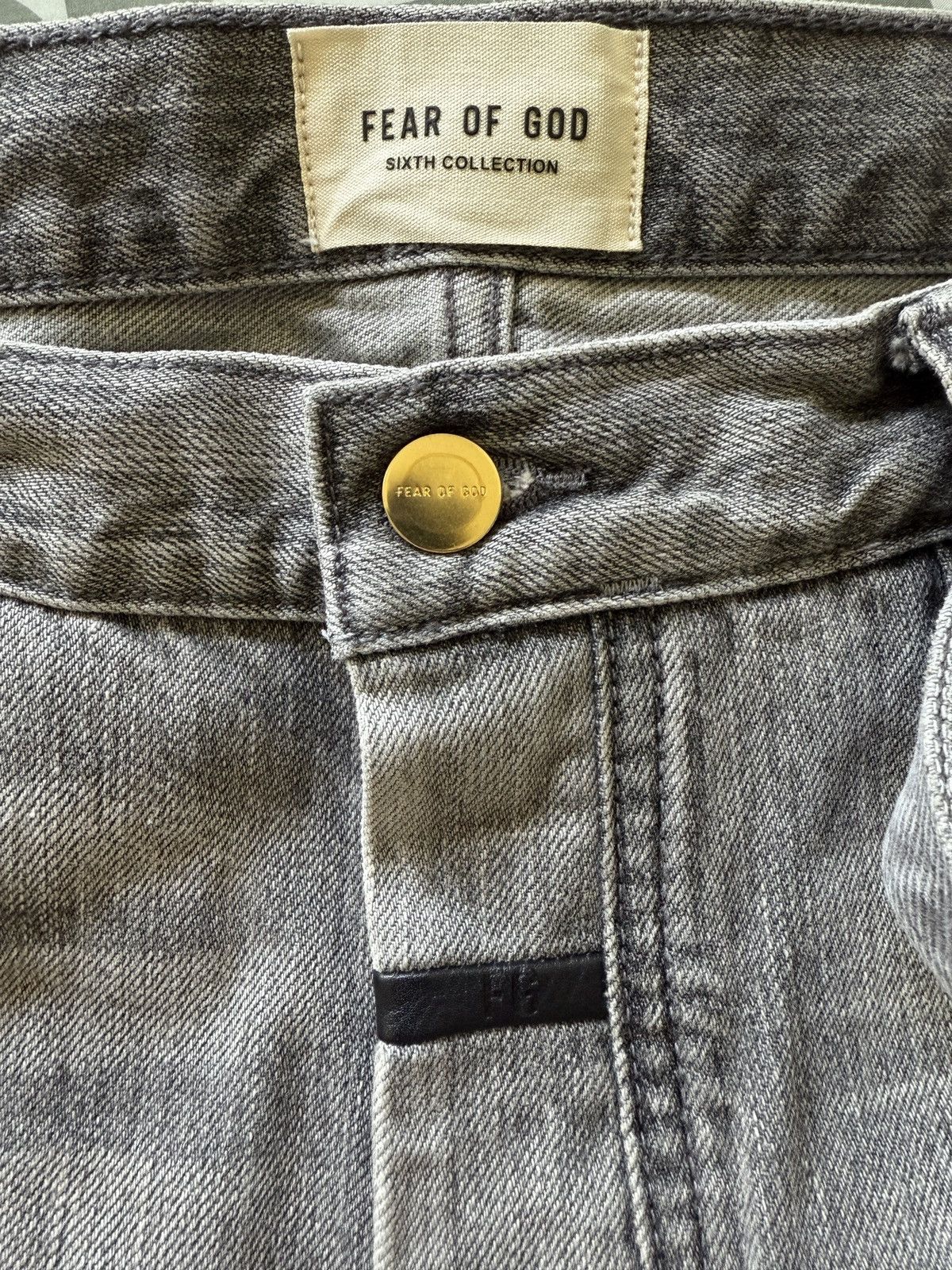 Fear of God NEW 32W Fear of God 6th collection Grey straight fit jeans Size US 32 / EU 48 - 4 Thumbnail