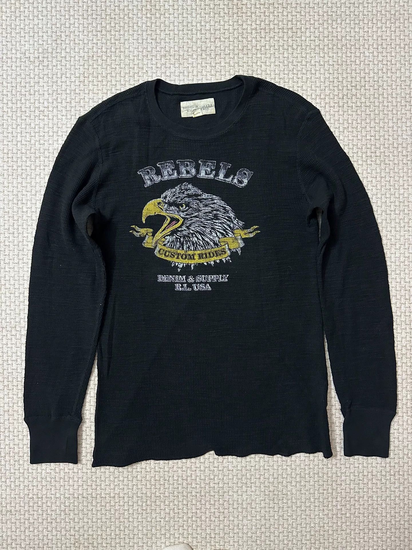 Denim & Supply Ralph Lauren Ralph Lauren Denim Supply Eagle Print Waffle Sweatshirt Size US XS / EU 42 / 0 - 1 Thumbnail