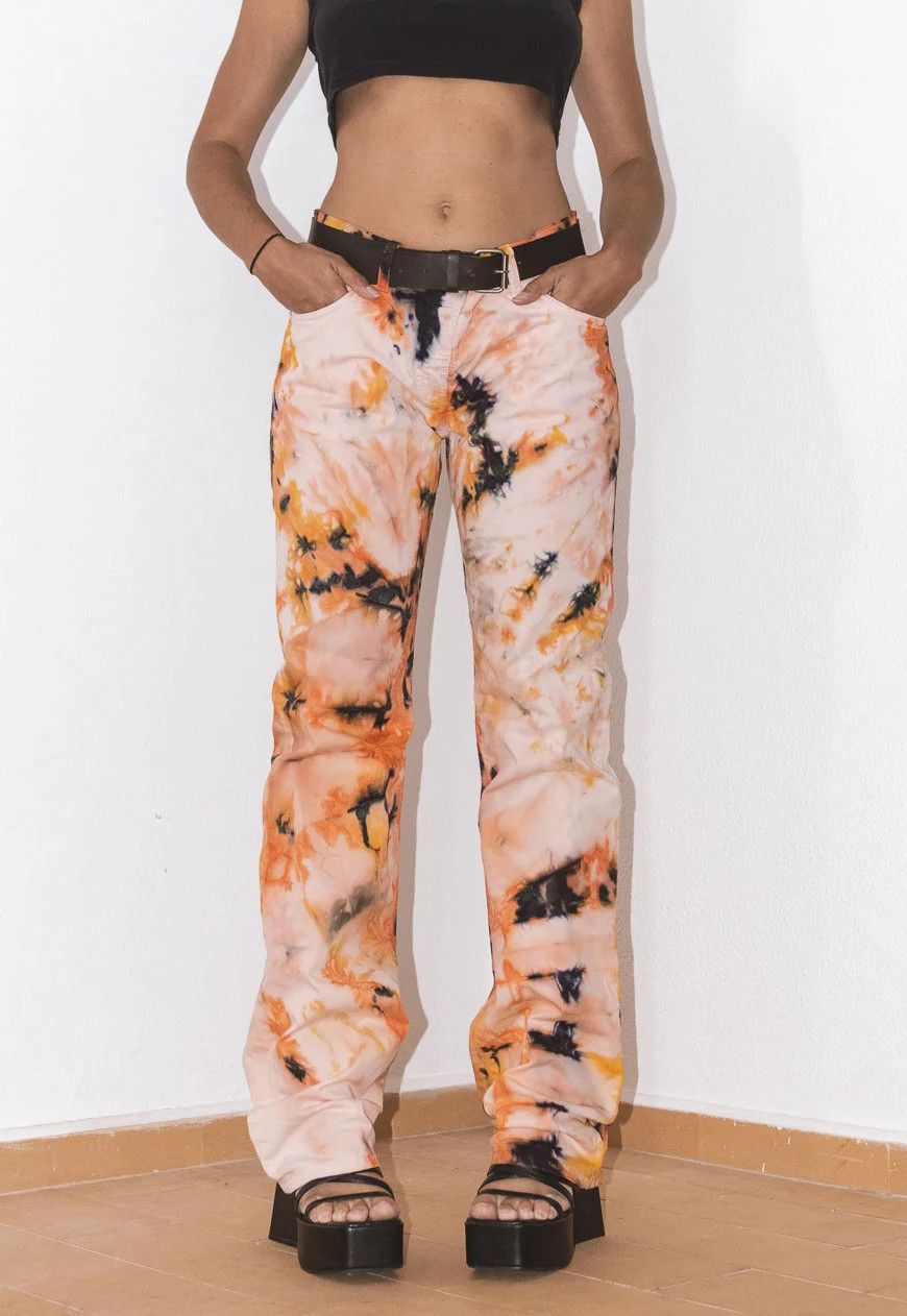 Designer × Japanese Brand × Vintage Vintage Hugo Boss Tie Dye Straight Pants Y2k Size 32" / US 10 / IT 46 - 6 Thumbnail