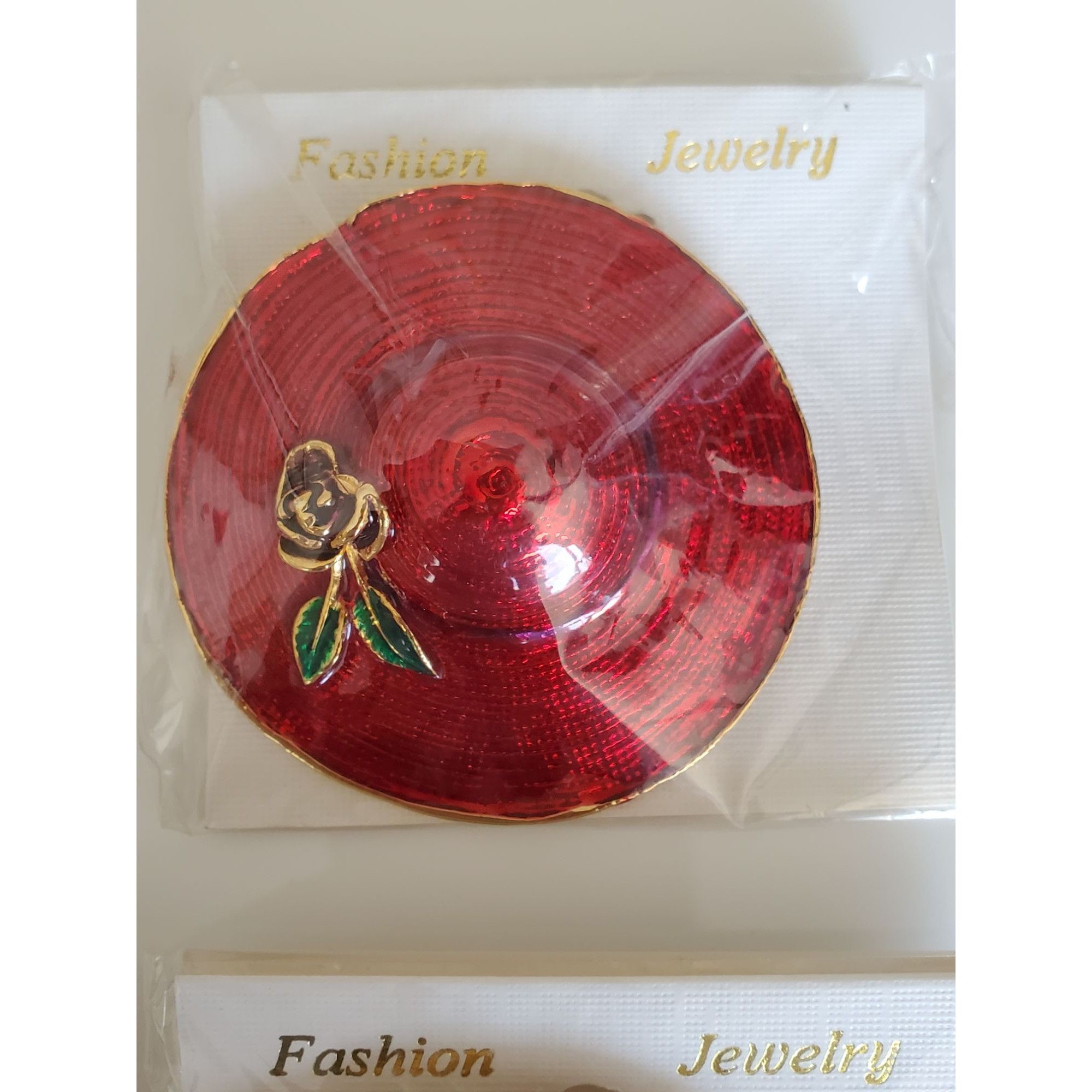 Other Red Hat Society Brooch and Earring Lot Size ONE SIZE - 2 Thumbnail