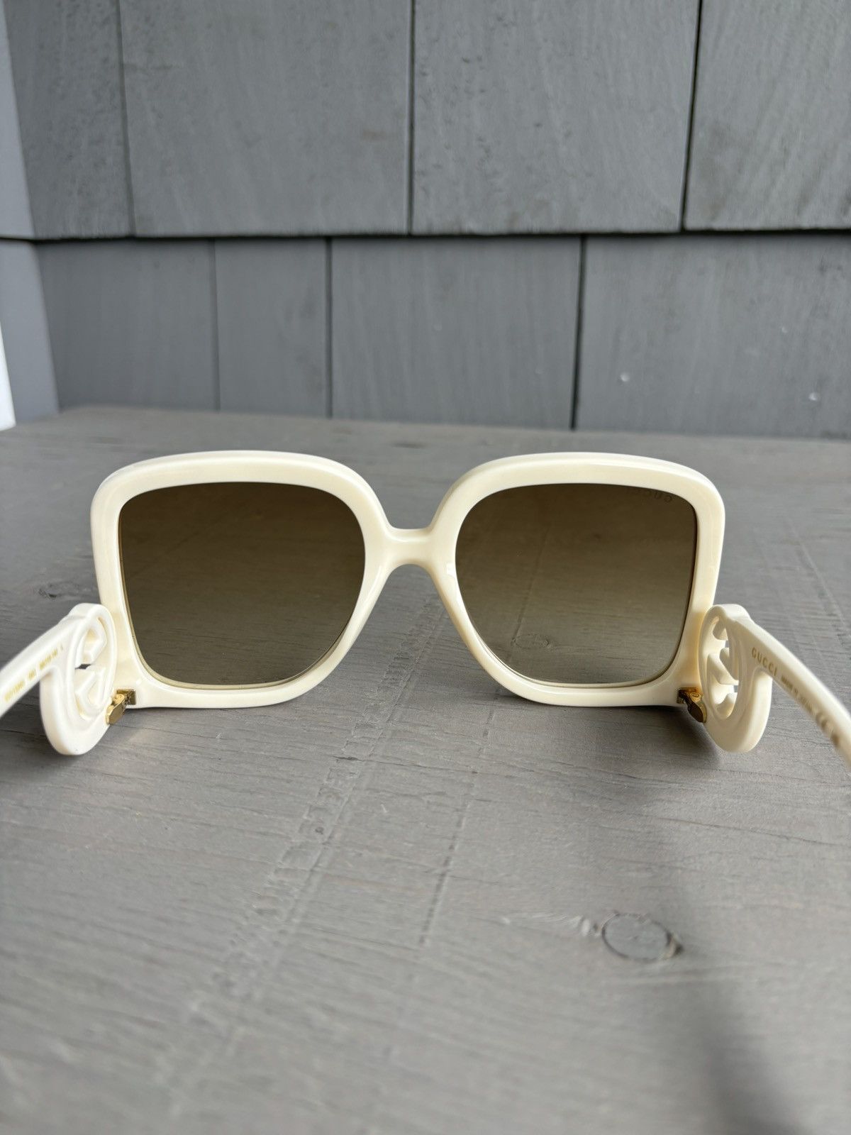 Designer × Gucci Gucci Sunglasses Oversized Offwhite GG1326S Huge Case Y2K Size ONE SIZE - 13 Thumbnail