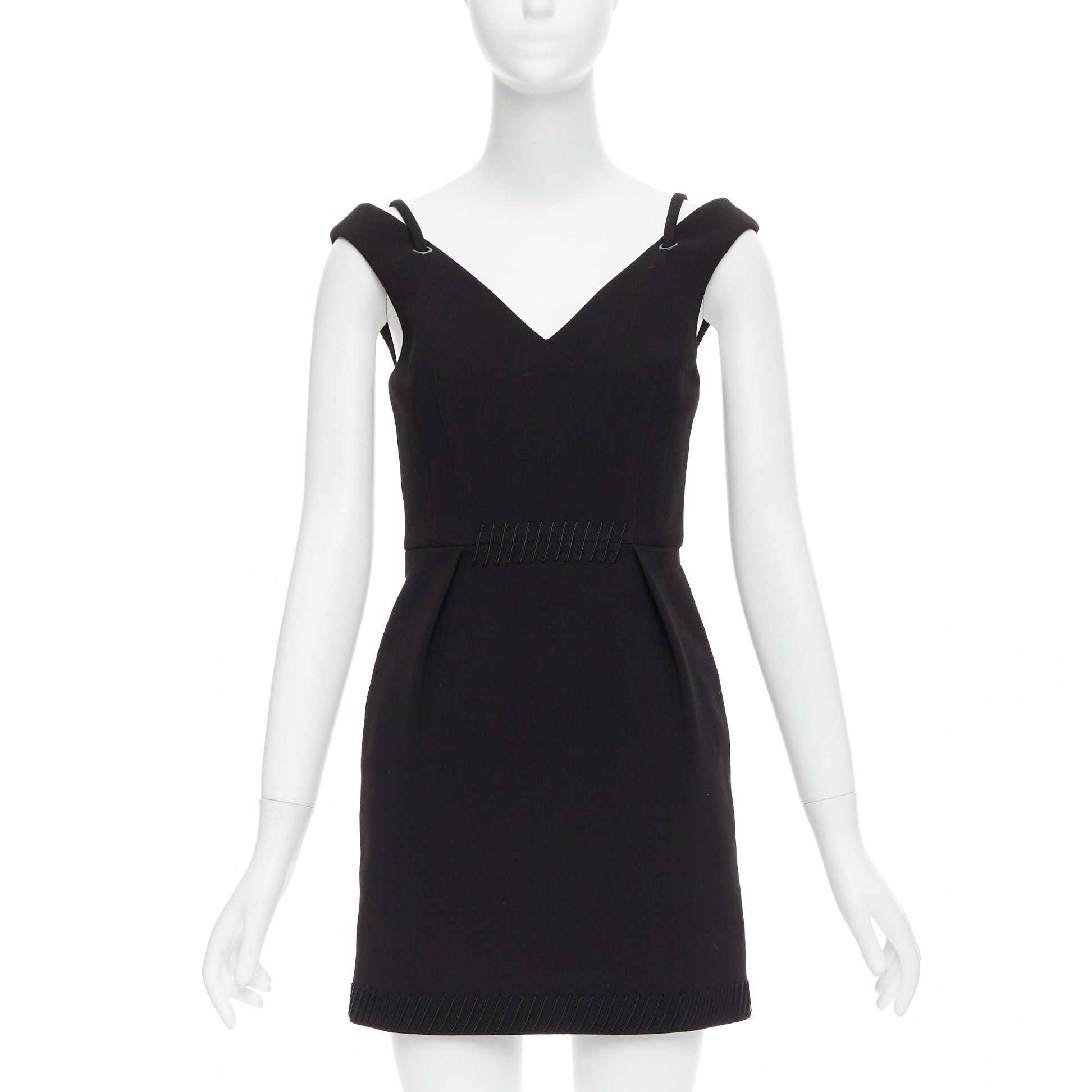 Other CAMILLA AND MARC Stella black rope applique cold shoulder mini dress UK6 XS Size S / US 4 / IT 40 - 1 Thumbnail