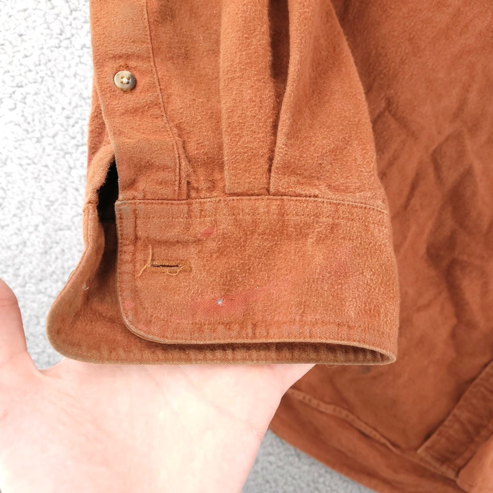 Vintage Guide Series Shirt Men's LT Orange Chore Heavyweight Button Up Tall Size L Size US L / EU 52-54 / 3 - 7 Thumbnail