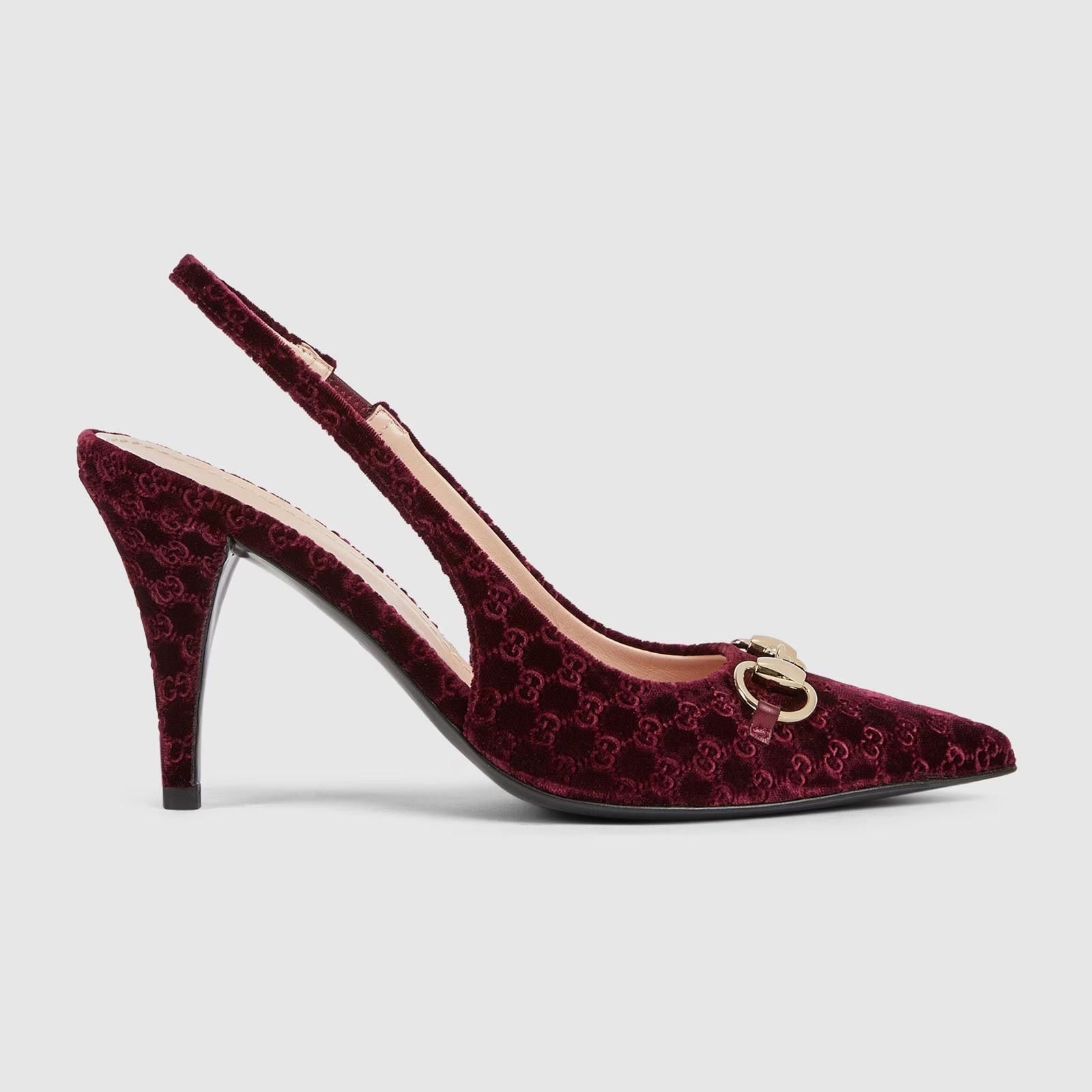 Gucci Gucci Horsebit GG Velvet Pumps Size US 7.5 / IT 37.5 - 1 Thumbnail