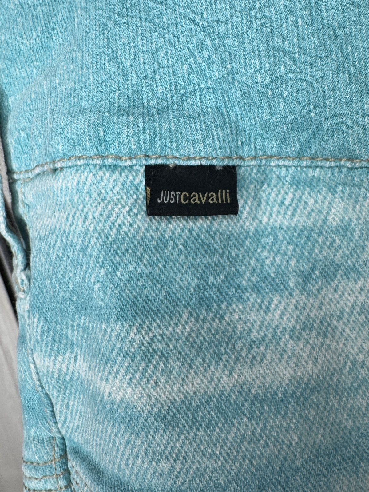 Just Cavalli Just Cavalli blue pattern patchwork half pants capri shorts Size 28" / US 6 / IT 42 - 5 Thumbnail
