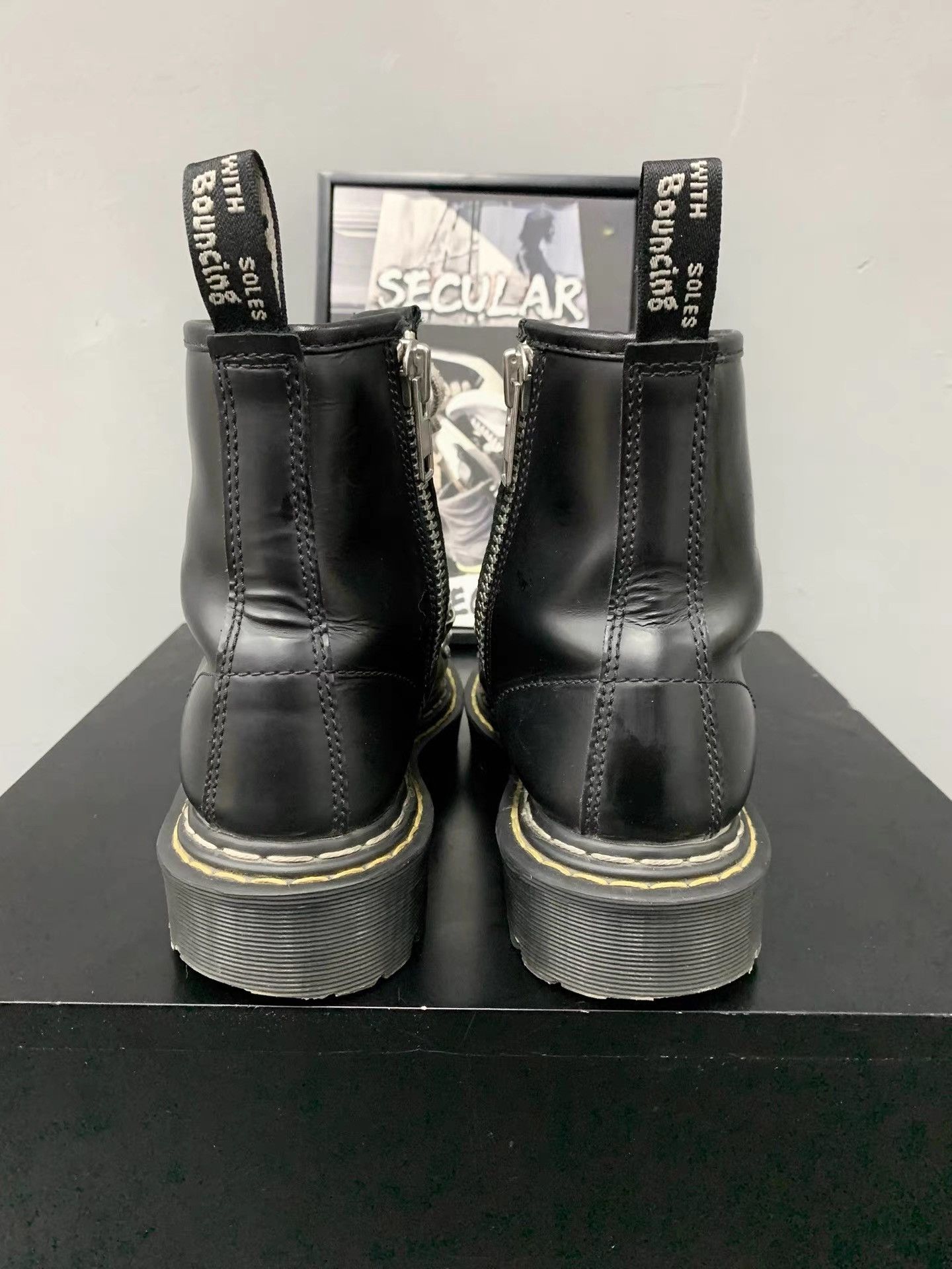 Rick Owens Rick Owens×Dr.Martens Co-branded Pentagram Ankle Boots K34 Size US 7 / IT 37 - 8 Thumbnail