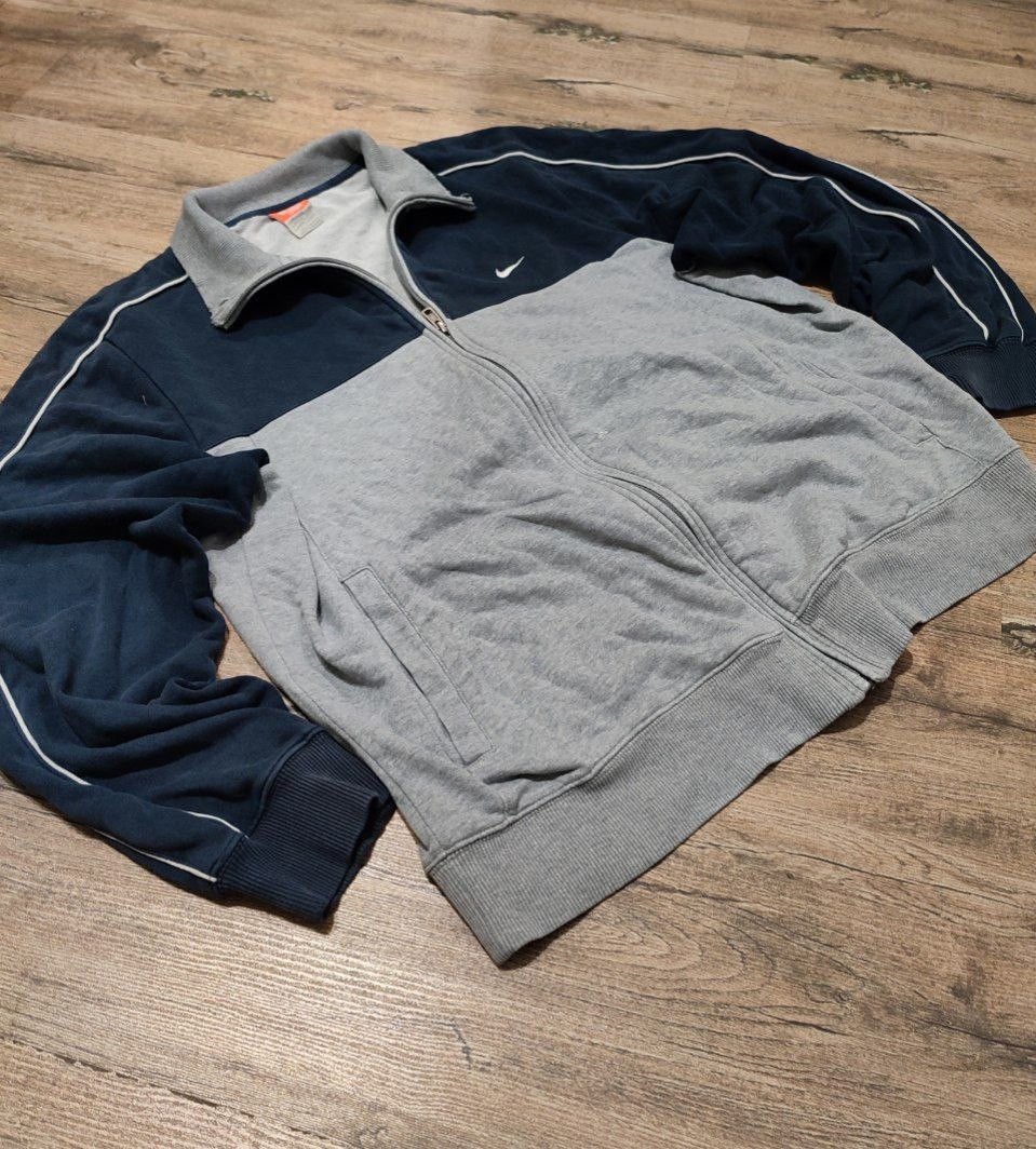 Nike Vintage Y2K Nike Faded Gray Navy Full-Zip Hoodie XL size Size US XL / EU 56 / 4 - 2 Thumbnail