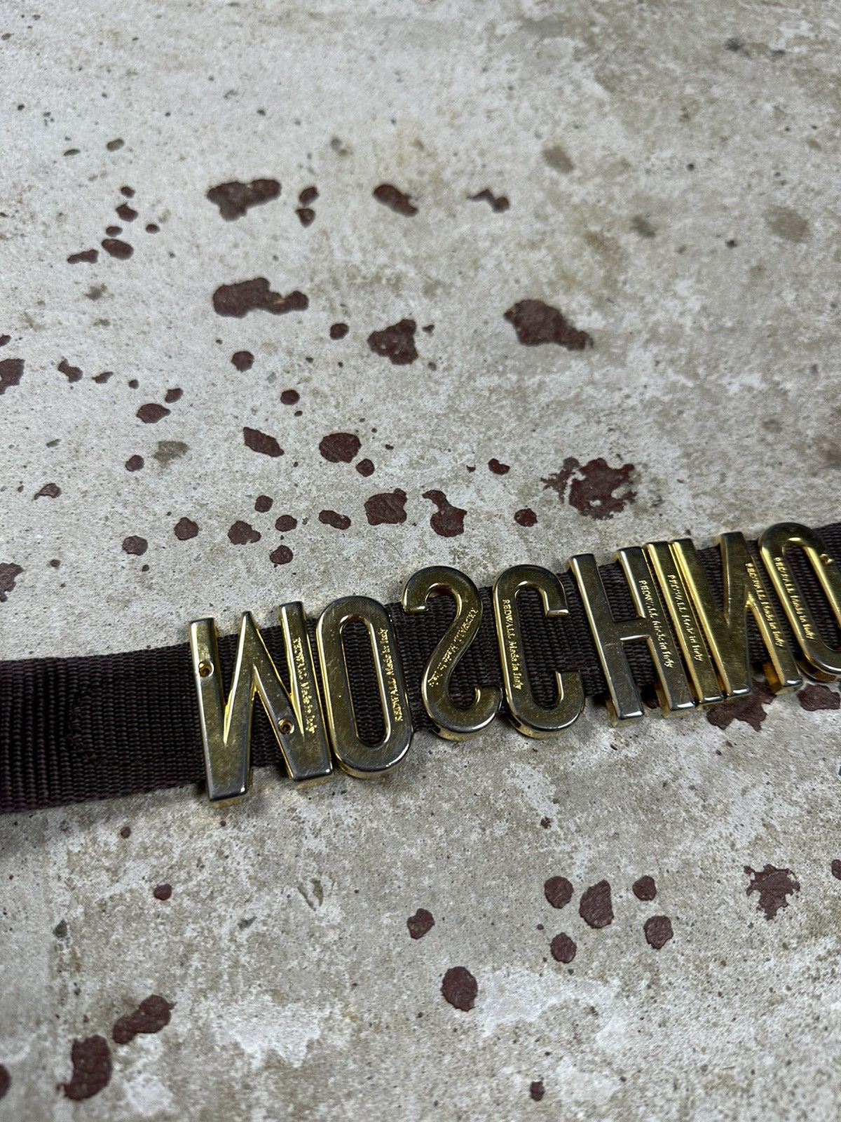Moschino Vintage Moschino Spellout Brown Belt Size ONE SIZE - 5 Thumbnail