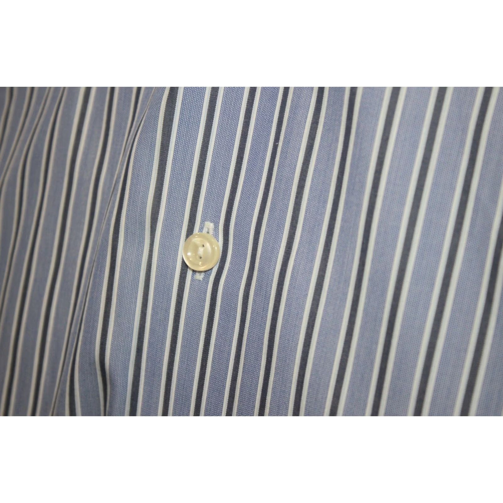 Eton Eton Mens Contemporary shirt Check Dress Shirt 43 17 Blue Regular Size 43, 17 Mens, 100% cotton, Vintage? Size US XL / EU 56 / 4 - 3 Thumbnail